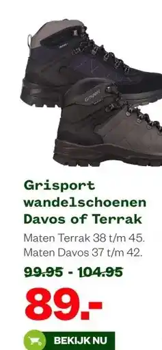 Welkoop Grisport wandelschoenen Davos of Terrak aanbieding