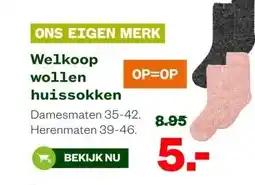 Welkoop Welkoop wollen huissokken aanbieding