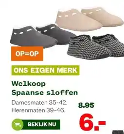 Welkoop Welkoop Spaanse sloffen aanbieding