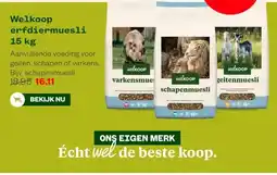 Welkoop Welkoop erfdiermuesli 15 kg aanbieding