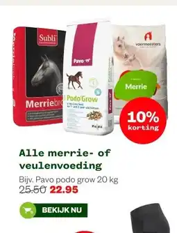 Welkoop Alle merrie- of veulenvoeding aanbieding