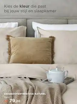 TotaalBED Dekbedovertrek Noa Naturel 140 x 200/220 cm aanbieding