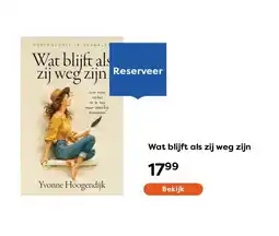 The Read Shop Wat blijft als zij weg zijn aanbieding