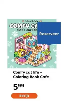 The Read Shop Comfy cat life - Coloring Book Cafe aanbieding