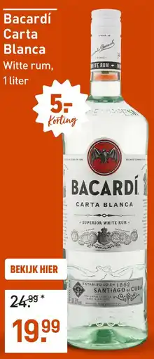 Gall & Gall Bacardí Carta Blanca aanbieding