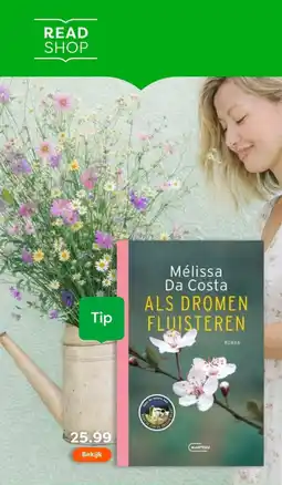The Read Shop Mélissa da costa als dromen fluisteren aanbieding