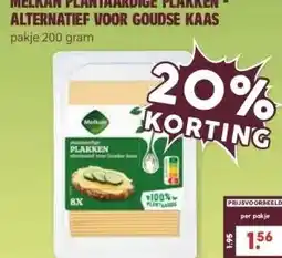 MCD Supermarkt MELKAN PLANTAARDIGE PLAKKEN - ALTERNATIEF VOOR GOUDSE KAAS aanbieding