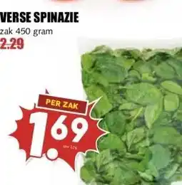 MCD Supermarkt VERSE SPINAZIE aanbieding