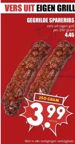 MCD Supermarkt GEGRILDE SPARERIBS aanbieding