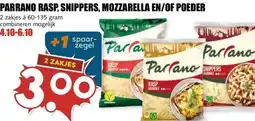 MCD Supermarkt PARRANO RASP, SNIPPERS, MOZZARELLA EN/OF POEDER aanbieding