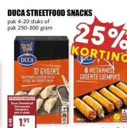 MCD Supermarkt DUCA STREETFOOD SNACKS aanbieding