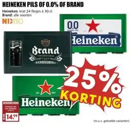 MCD Supermarkt HEINEKEN PILS OF 0.0% OF BRAND aanbieding