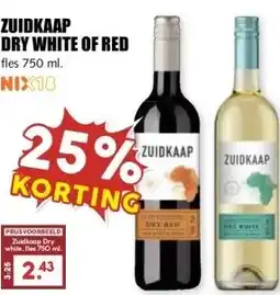 MCD Supermarkt ZUIDKAAP DRY WHITE OF RED aanbieding
