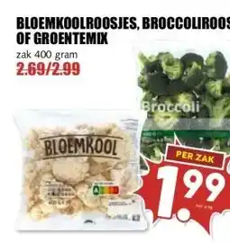 MCD Supermarkt Bloemkoolroosjes, broccoliroosjes of groentemix aanbieding
