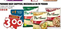 MCD Supermarkt Parrano rasp, snippers, mozzarella en/of poeder aanbieding