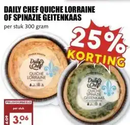 MCD Supermarkt Daily Chef quiche Lorraine of spinazie geitenkaas aanbieding