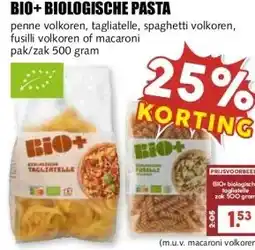 MCD Supermarkt BIO+ biologische pasta aanbieding