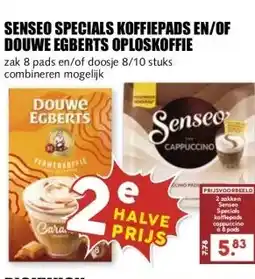 MCD Supermarkt Senseo Specials koffiepads en/of Douwe Egberts oploskoffie aanbieding