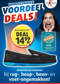Lucovitaal ORTHOPEDISCHE PANTOFFELS aanbieding