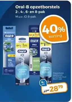 Trekpleister Oral-B opzetborstels 2-, 4-, 6- en 8-pak aanbieding