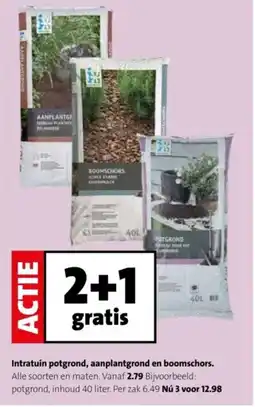 Intratuin Intratuin potgrond, aanplantgrond en boomschors. aanbieding