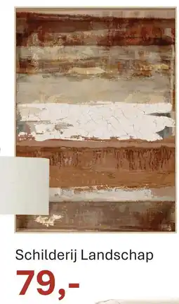 INHOUSE Schilderij Landschap aanbieding