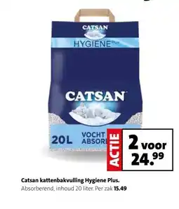 Intratuin Catsan kattenbakvulling Hygiene Plus. aanbieding