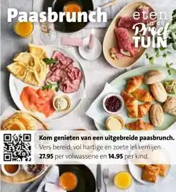 Intratuin Kom genieten van een uitgebreide paasbrunch. aanbieding