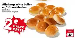 CoopCompact Alledaags witte bollen en/of tarwebollen aanbieding