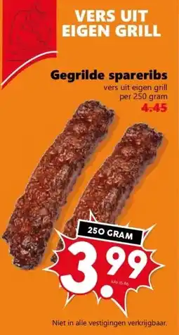 Coop Gegrilde spareribs aanbieding