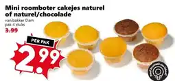 Coop Mini roomboter cakejes naturel of naturel/chocolade aanbieding