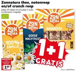 CoopCompact Zonnatura thee, notenreep en/of crunch reep aanbieding