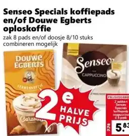 CoopCompact Senseo Specials koffiepads en/of Douwe Egberts oploskoffie aanbieding