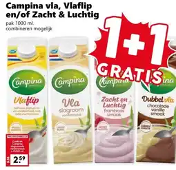 Coop Campina vla, Vlaflip en/of Zacht & Luchtig aanbieding
