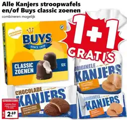 CoopCompact Alle Kanjers stroopwafels en/of Buys classic zoenen aanbieding
