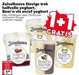 Coop Zuivelhoeve Stevige trek halfvolle yoghurt, Boer'n vla en/of yoghurt aanbieding
