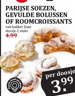 CoopCompact PARIJSE SOEZEN, GEVULDE BOLUSSEN OF ROOMCROISSANTS aanbieding