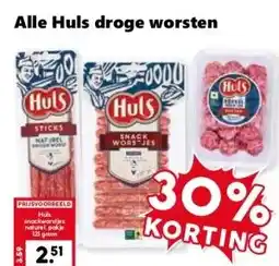 Coop Alle Huls droge worsten aanbieding