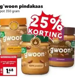 Coop g'woon pindakaas aanbieding