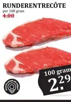 Coop RUNDERENTRECÔTE aanbieding