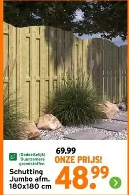 GAMMA Schutting Jumbo afm. aanbieding
