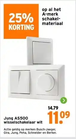 GAMMA Jung AS500 wisselschakelaar wit aanbieding