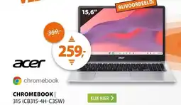 Expert Acer Chromebook 315 (CB315-4H-C3SW) Zilver aanbieding