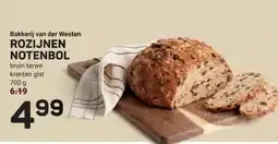 Ekoplaza Bakkerij van der Westen ROZIJNEN NOTENBOL aanbieding