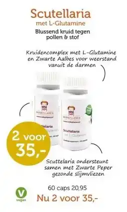 De Rode Pilaren Scutellaria met L-Glutamine aanbieding