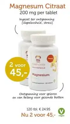 De Rode Pilaren Magnesum Citraat aanbieding