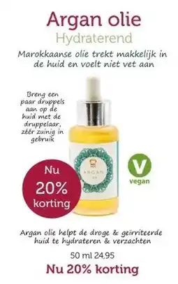 De Rode Pilaren Argan olie aanbieding