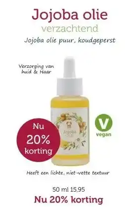 De Rode Pilaren Jojoba olie aanbieding