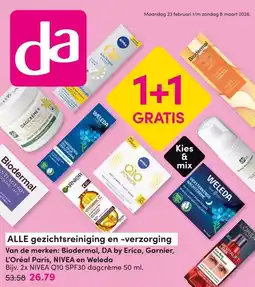 DA Van de merken: Biodermal, DA by Erica, Garnier, L'Oréal Paris, NIVEA en Weleda aanbieding