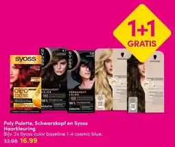 DA Poly Palette, Schwarzkopf en Syoss Haarkleuring aanbieding